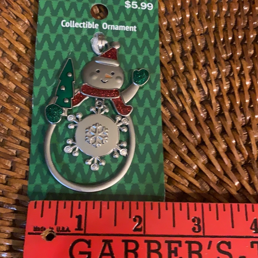 🌸 $3 if bundled NORA Engraved Collectible Snowman Christmas Ornament GANTZ NWT - Picture 7 of 7